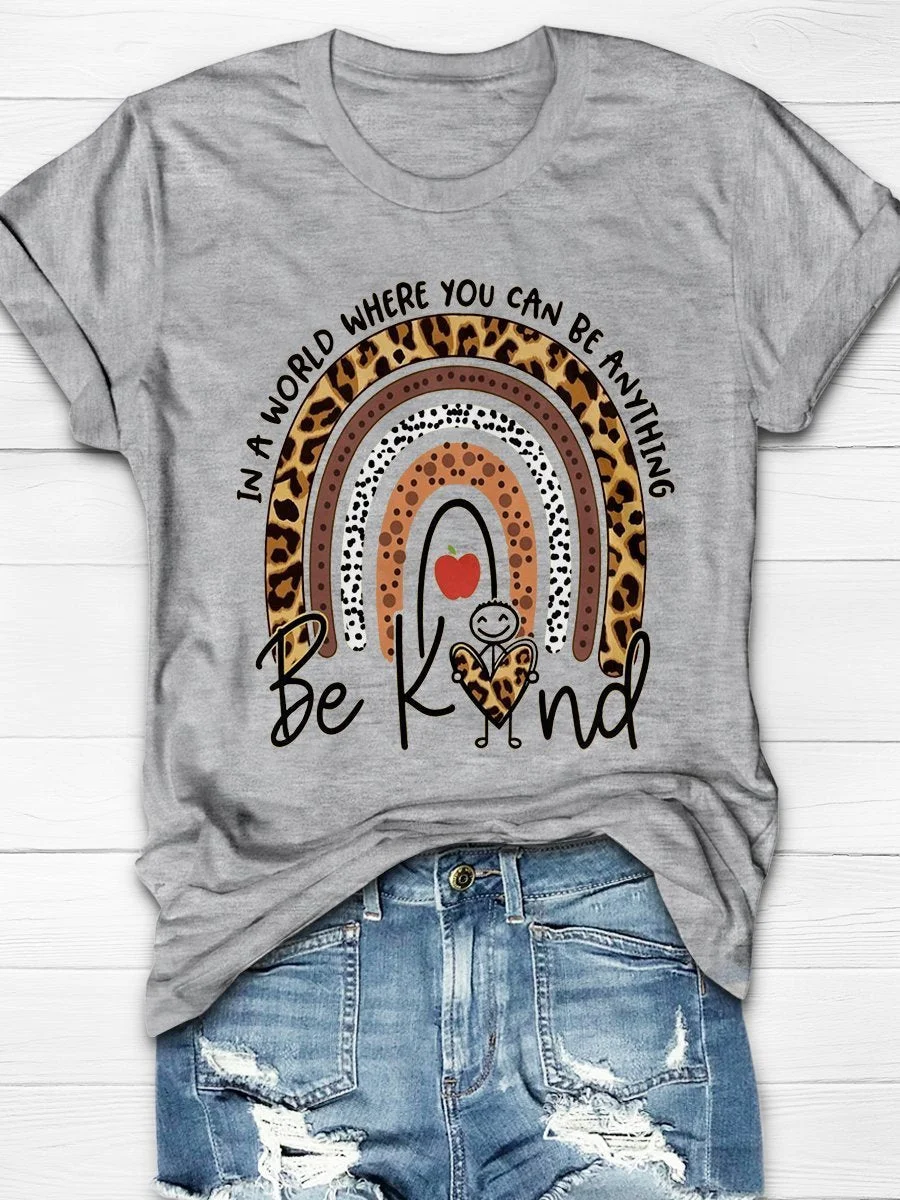 Be Kind Print Short Sleeve T-shirt