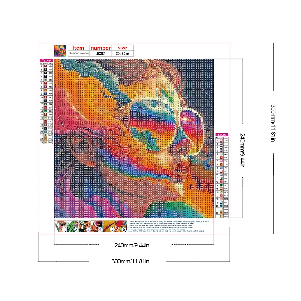 Diamond Painting - Full Round Drill - Rainbow Girl(Canvas|30*30cm)