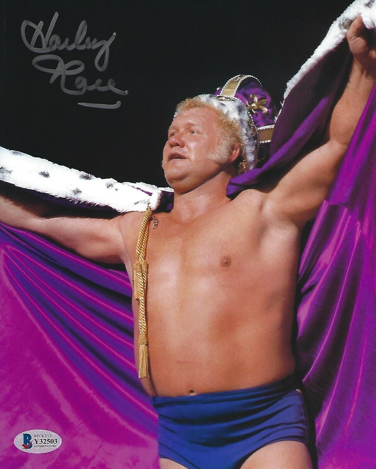 Harley Race Signed WWE 8x10 Photo Poster painting BAS COA WCW NWA Superstar Picture Autograph 2