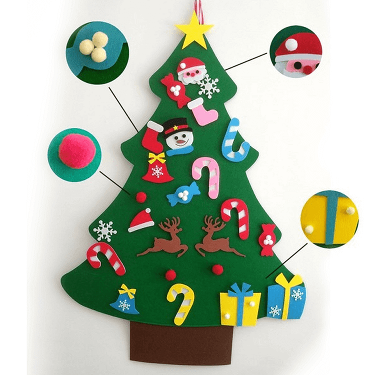 (🎁EARLY CHRISTMAS SALE- 48% OFF🎅)NEW UPGRADED DIY Felt Christmas Tree, A Great Gift For Kids