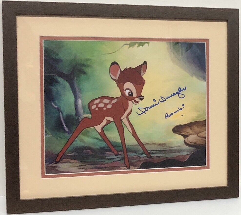 Donnie Dunagan Voice Of Bambi Double Matte & Framed Photo Poster painting 12x14 Disney