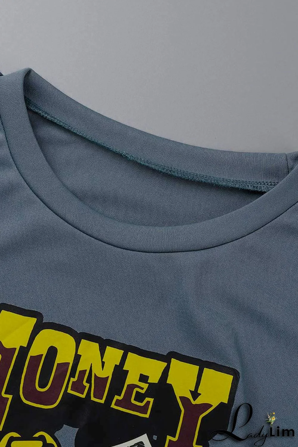 Black Casual Print Patchwork Slit O Neck Short Sleeve Two Pieces