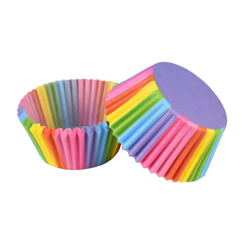 100Pcs Muffin Cupcake Paper Cups Cupcake Liner Baking Muffin Box Cup Case Party Tray Cake Decorating Tools Birthday Party Decor