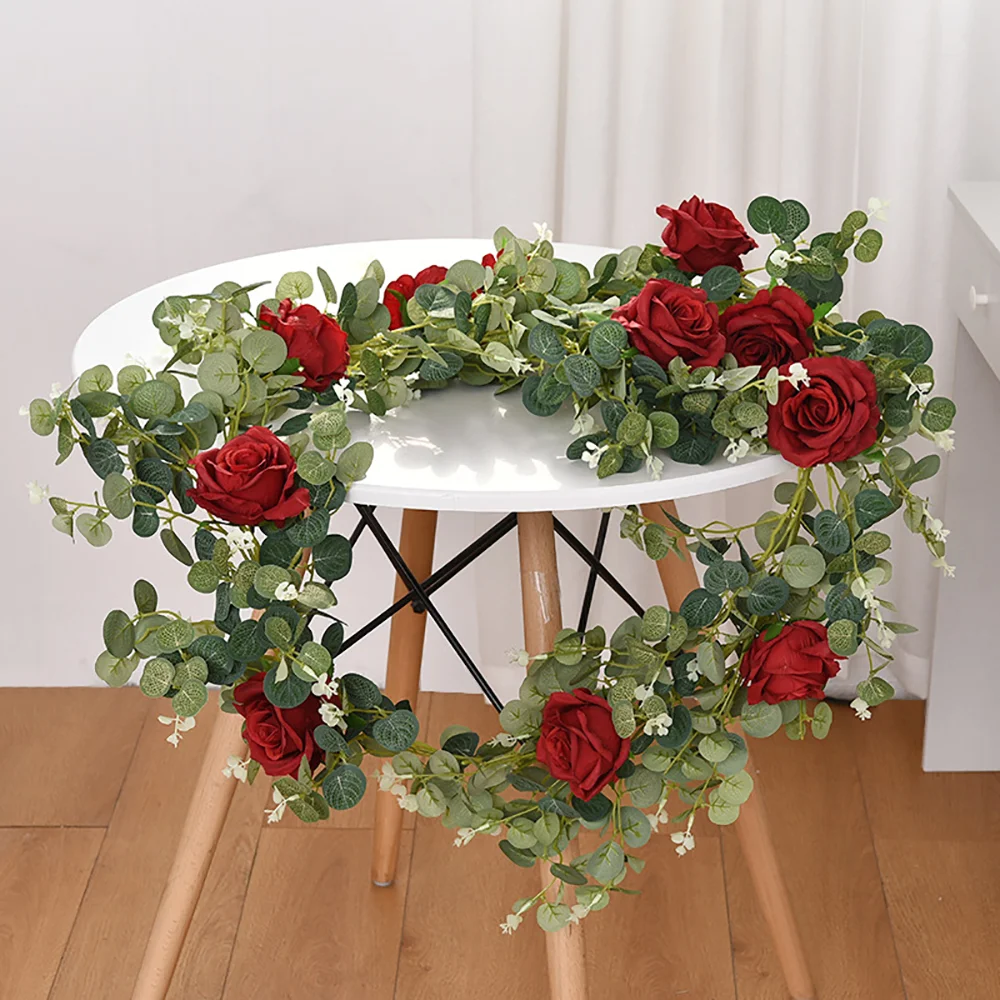 Mori simulation small eucalyptus rose rattan ornaments living room decoration