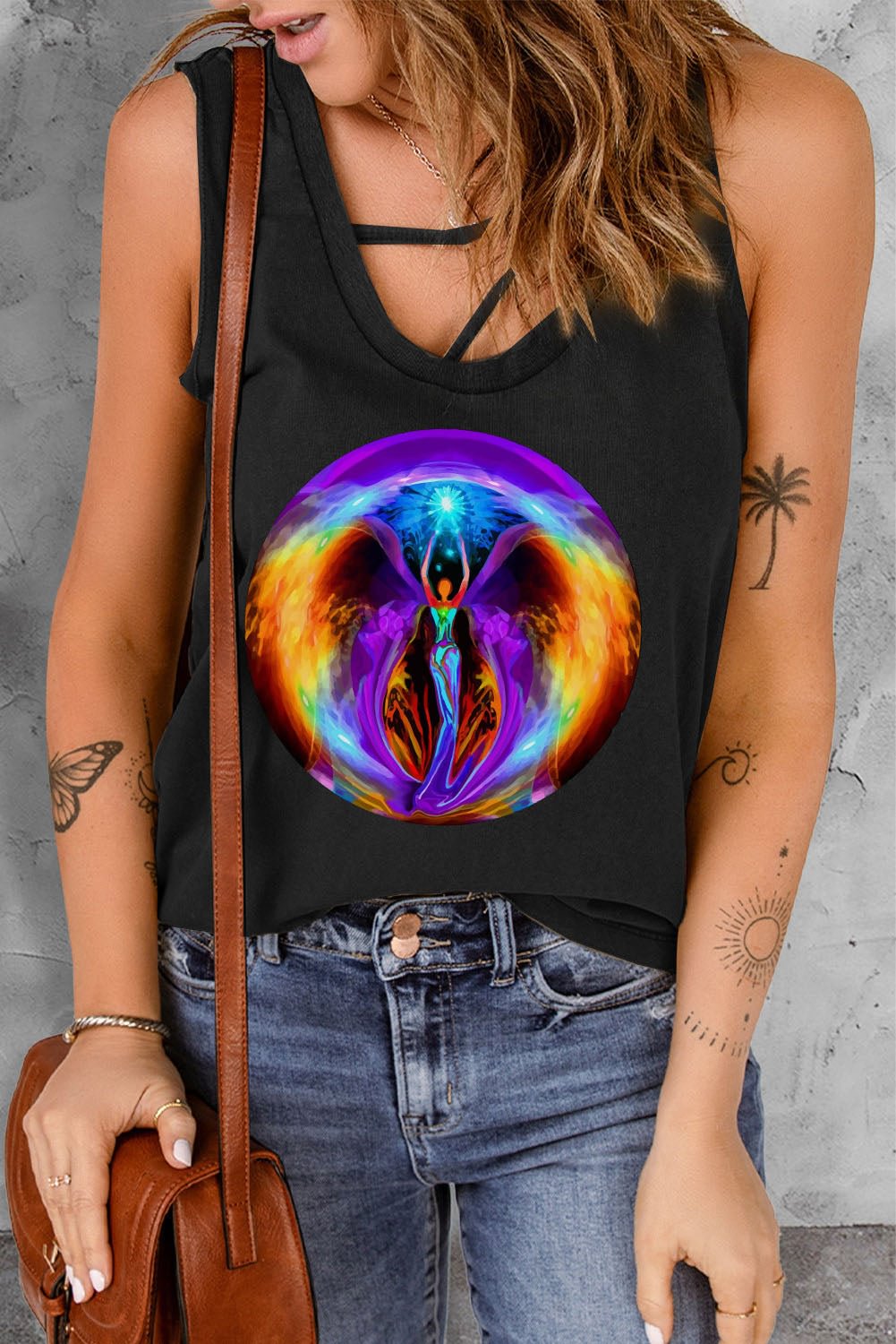 Angel Wings Art Phoenix Rising Universe Psychedelic Reiki Chakra T-Shirts