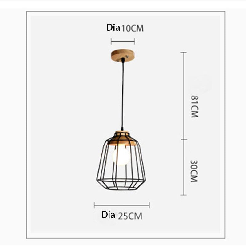 Nordic Vintage Wood Pulley Pendant Light Industrial Lighting Fixtures Retro Hanglamp For Bar Living Room Restuarant