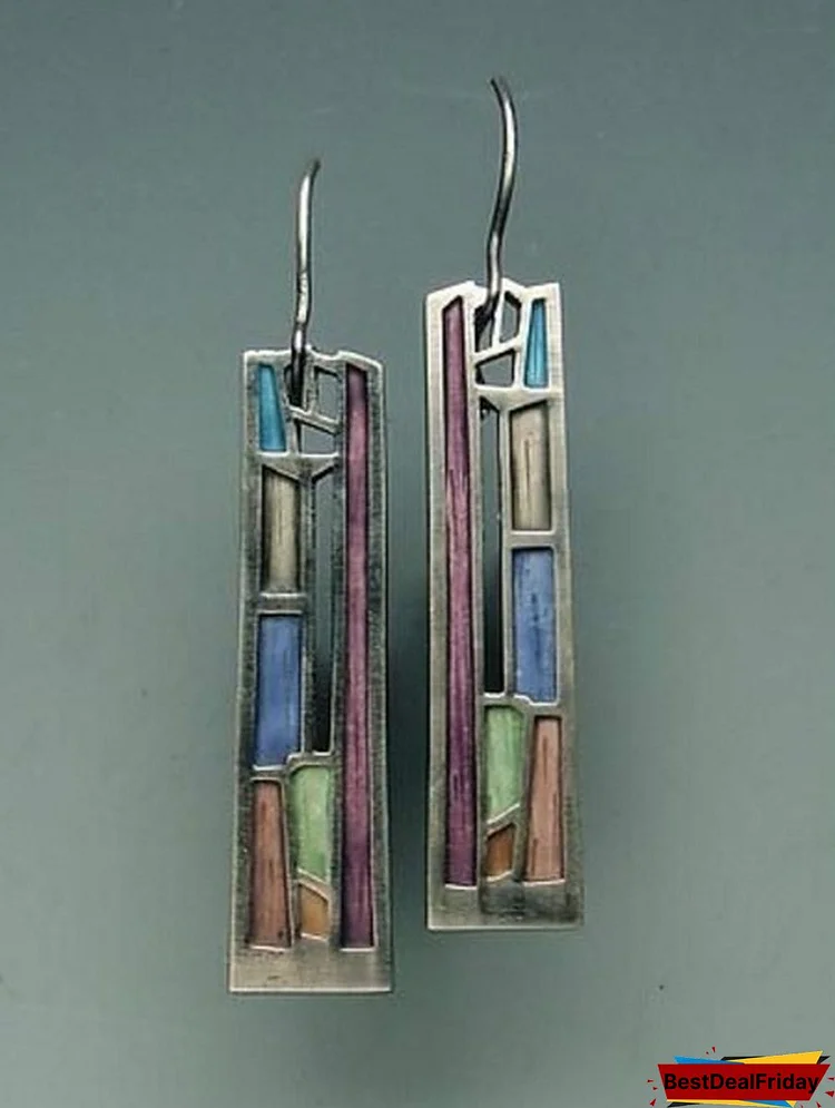 "1 Pair One-of-a-Kind Peacock Multicolored - Fire Labradorite Earrings .925 Silver 2.5"""