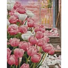 Candlelight Tulip-11CT Stamped Cross Stitch Silk Thread 53*66cm/20.87*25.98in(Big Size)