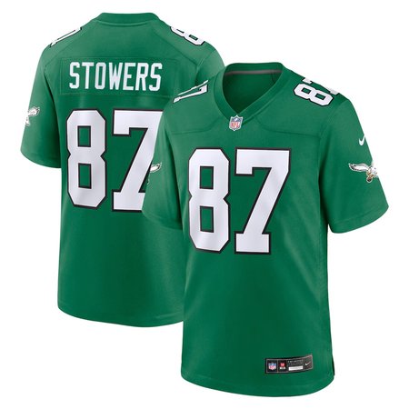 Youth Philadelphia Eagles #87 Eli Stowers Green 2026 NFL Draft Game Jersey