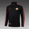 Joyfball 2025/2026 Manchester United Half-Pull Training Suit Black Retro version Football Shirt 1:1 Thai Quality