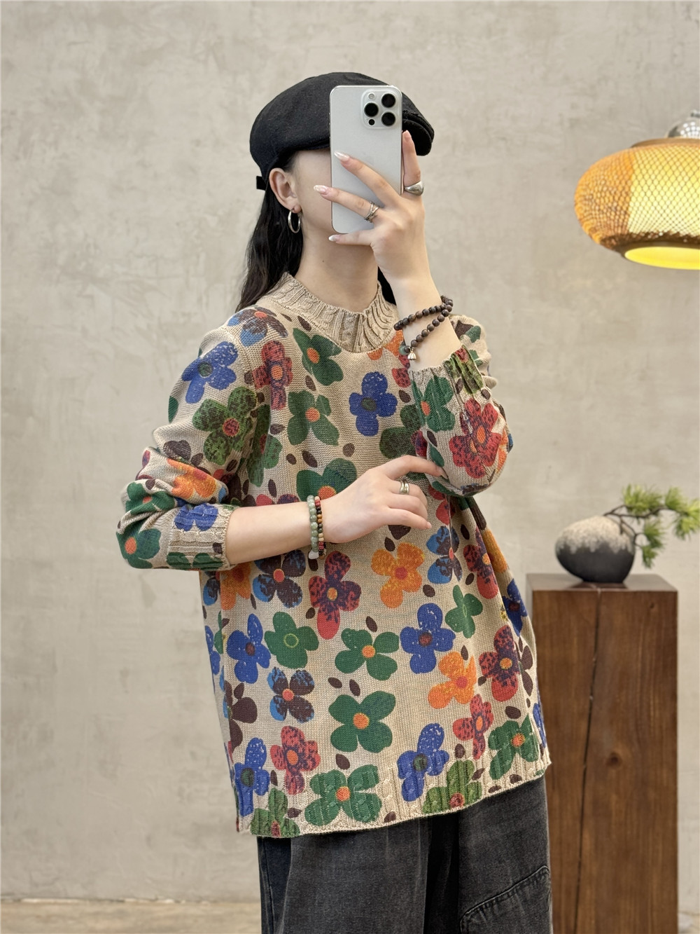 Chicfifth Sweater Women Winter Long Sleeve High Quality Autumn Vintage Top Knitted Cardigan