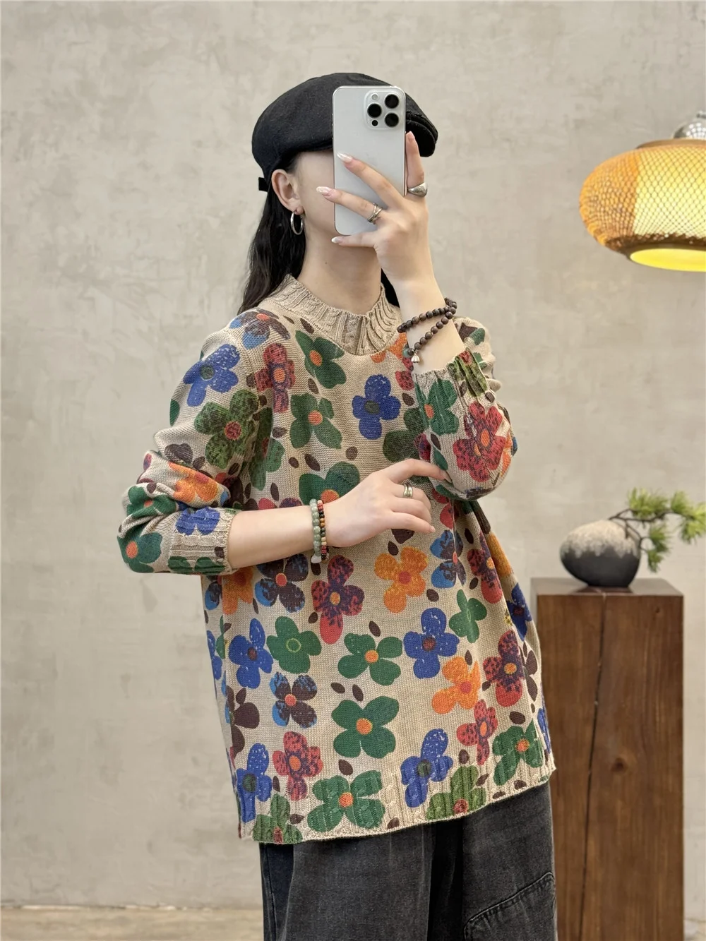 Chicfifth Sweater Women Winter Long Sleeve High Quality Autumn Vintage Top Knitted Cardigan