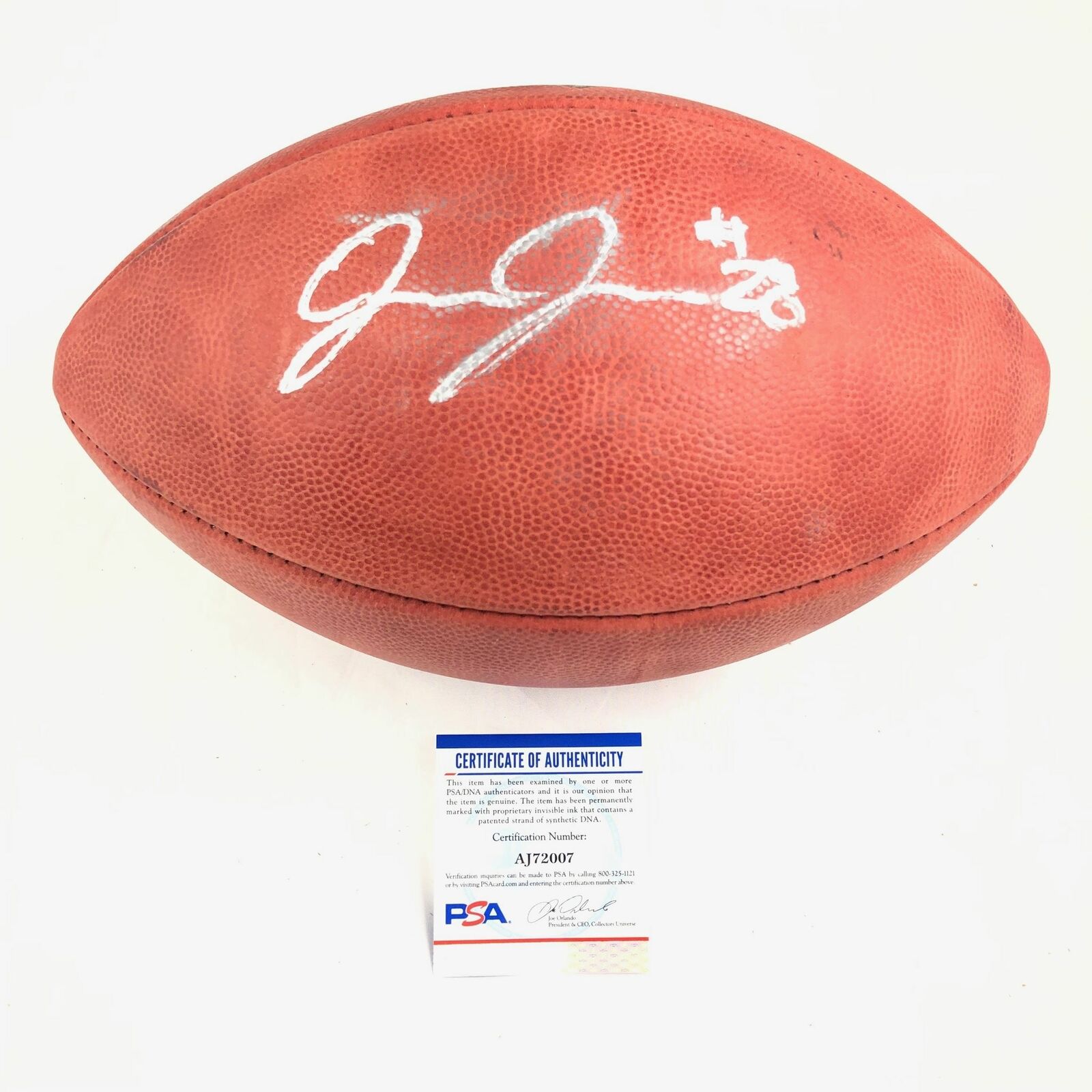 JOSH JACOBS Signed Football PSA/DNA Las Vegas Raiders Autographed