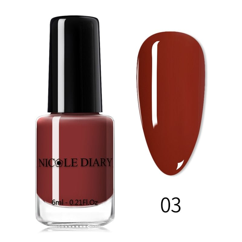 NICOLE DIARY 6ml Water Based Red Purple Pearl Sparkly Shinning Nail Polish Peel-off Nail Art Varnish Decoration Lacquers