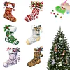 (US Local)6pcs Xmas Stockings  DIY Diamond Art Pendant Wall Door Decoration