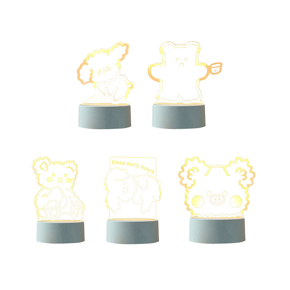 

3D Bear Night Light Cute Sleep Bedside Bedroom Table Xmas Atmosphere Lamp, Cute bear, 501 Original