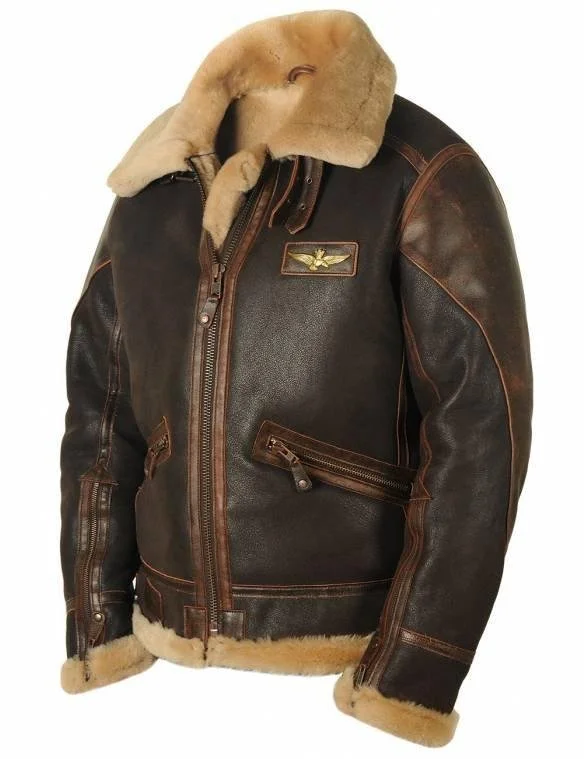 Pilot leather jacket-made of sheepskin