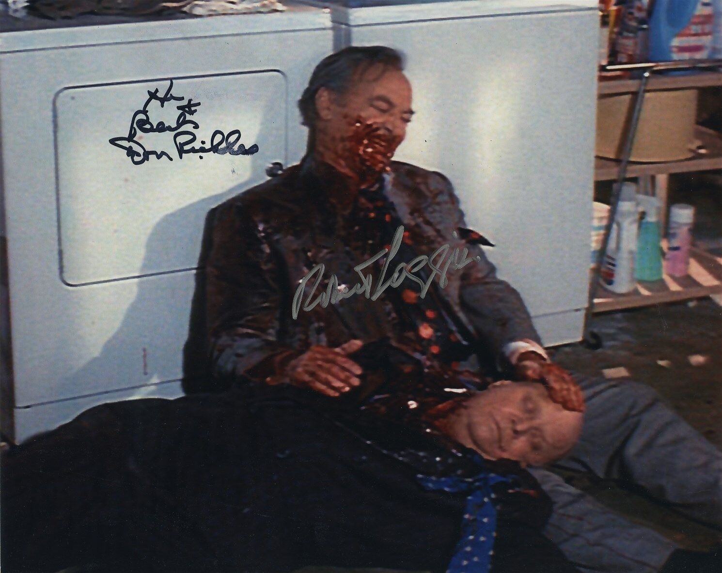 DON RICKLES & ROBERT LOGGIA SIGNED AUTOGRAPHED INNOCENT BLOOD COLOR Photo Poster painting RARE!!