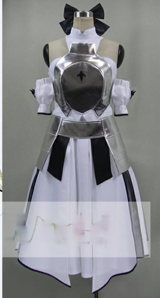 New Fate/Zero Saber Altria pendragon  White Cosplay Costume