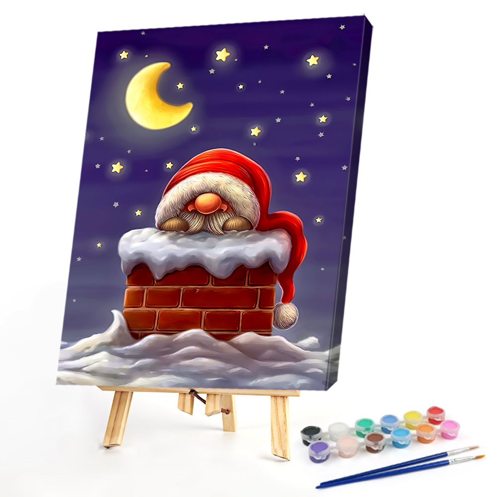 

40*50CM - Paint By Numbers - Cute Santa, 501 Original