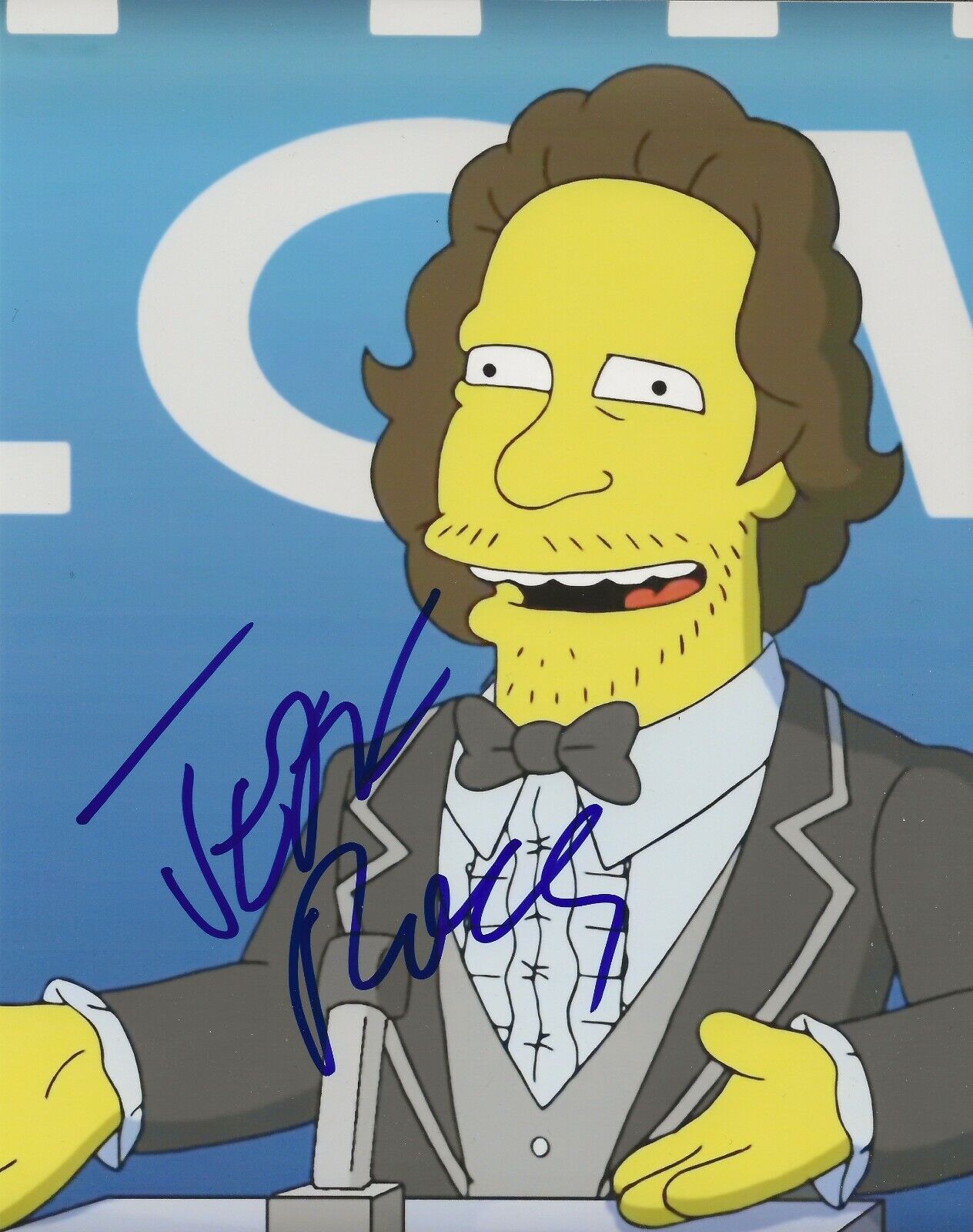 Jeffrey Ross comedian REAL SIGNED Simpsons Photo Poster painting #2 COA Comedy Central Roast