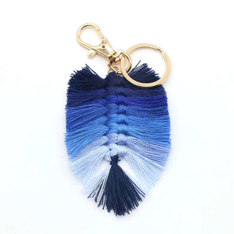 Fashion Leaves Cotton Unisex Bag Pendant Keychain 1 Piece