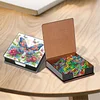 5D Butterfly DIY PU Diamond Painting Notecard Box with 160 Sheets Paper Holder