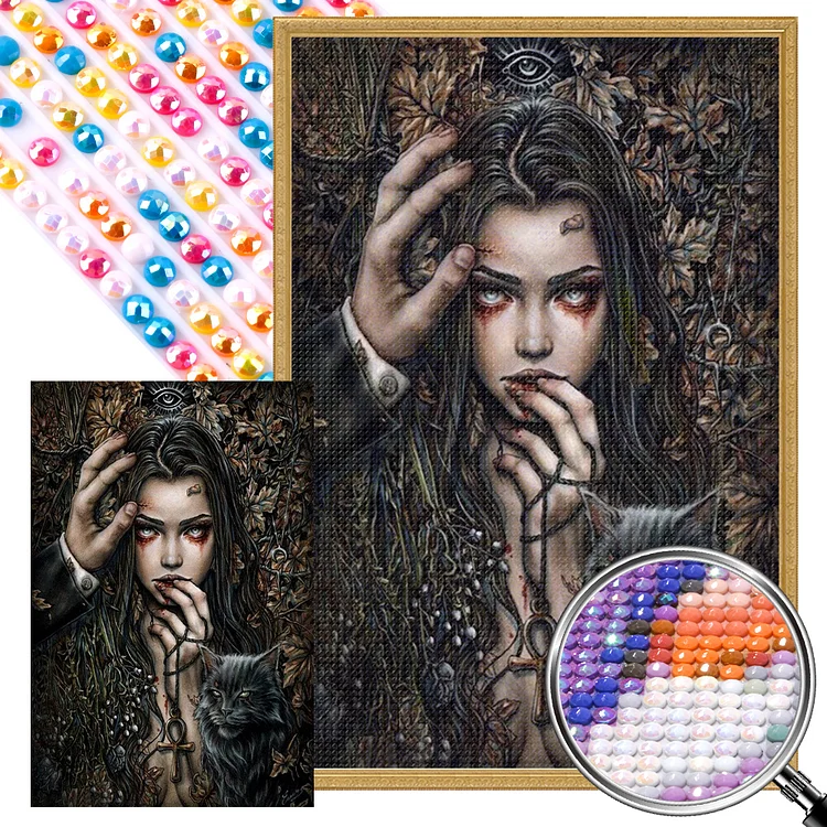 Girl - Full Round - Diamond Painting(45*65cm)