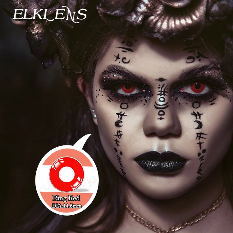 Halloween Ring-Red Cosplay Contact Lenses