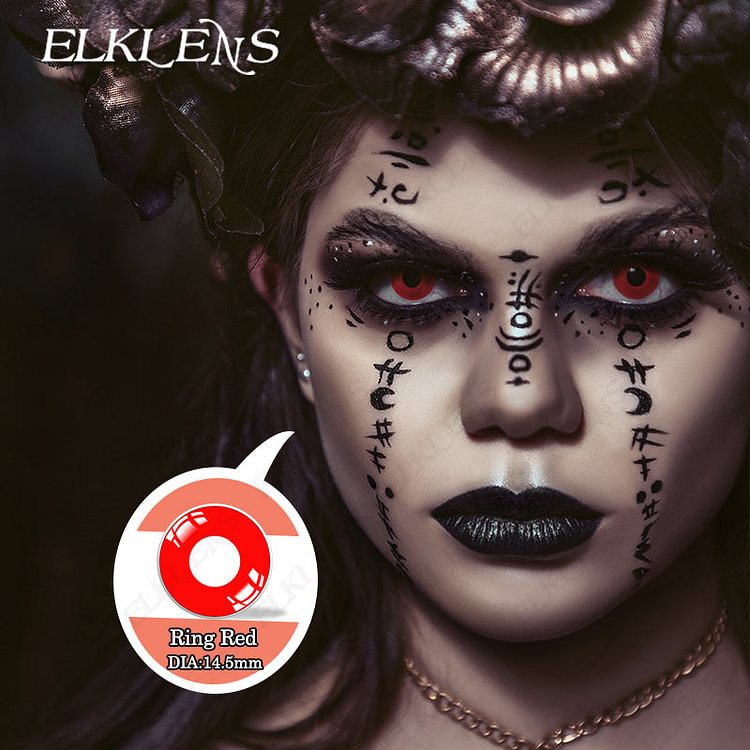 Halloween Ring-Red Cosplay Contact Lenses