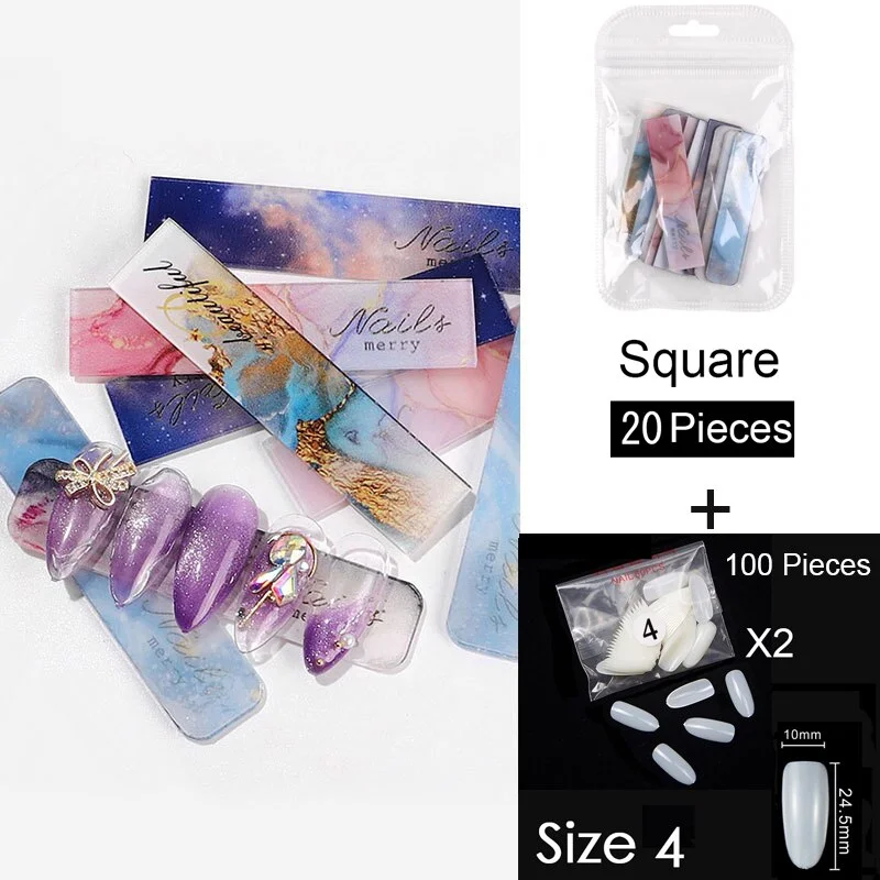 250 PCS Same Size Fake Nails Oval Shape False Nail Tips For Drawing Nail Design Acrylic Full Nails Art Size 0 1 2 3 4 Available-Nail Inspo