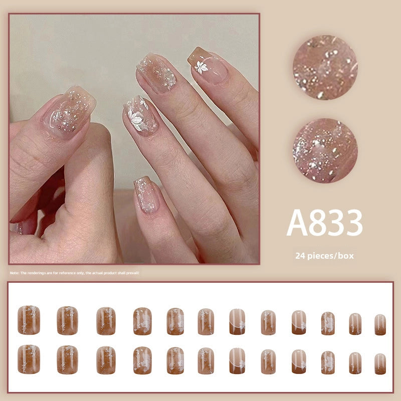 New Popular Simple Wearable Nail Patch 24 Pieces Boxed Pure Desire Style High Sense Factory Direct Sales