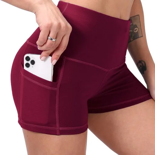 SVOKOR Sport Shorts Women High Waist Fitness Short Pants With Pockets Gym Running Yoga Leggings For Femal Panties