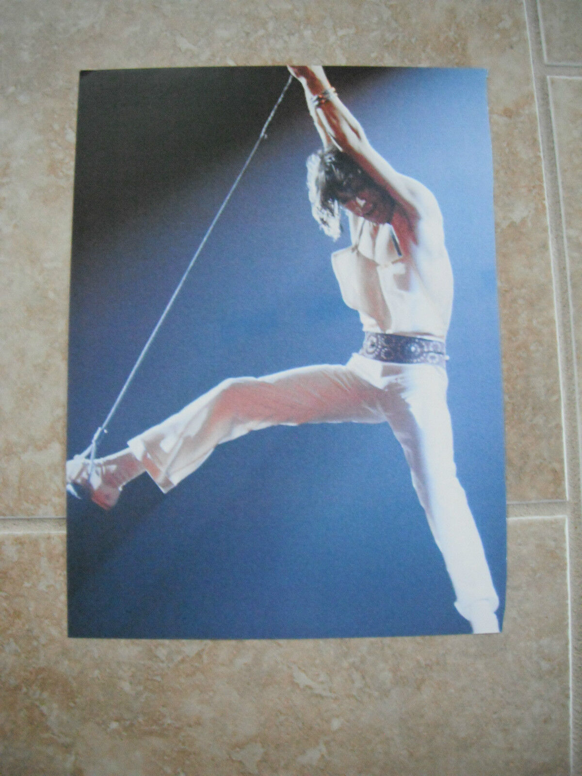 Rolling Stones Mick Jagger Vintage Candid Coffee Table Book Photo Poster painting #4