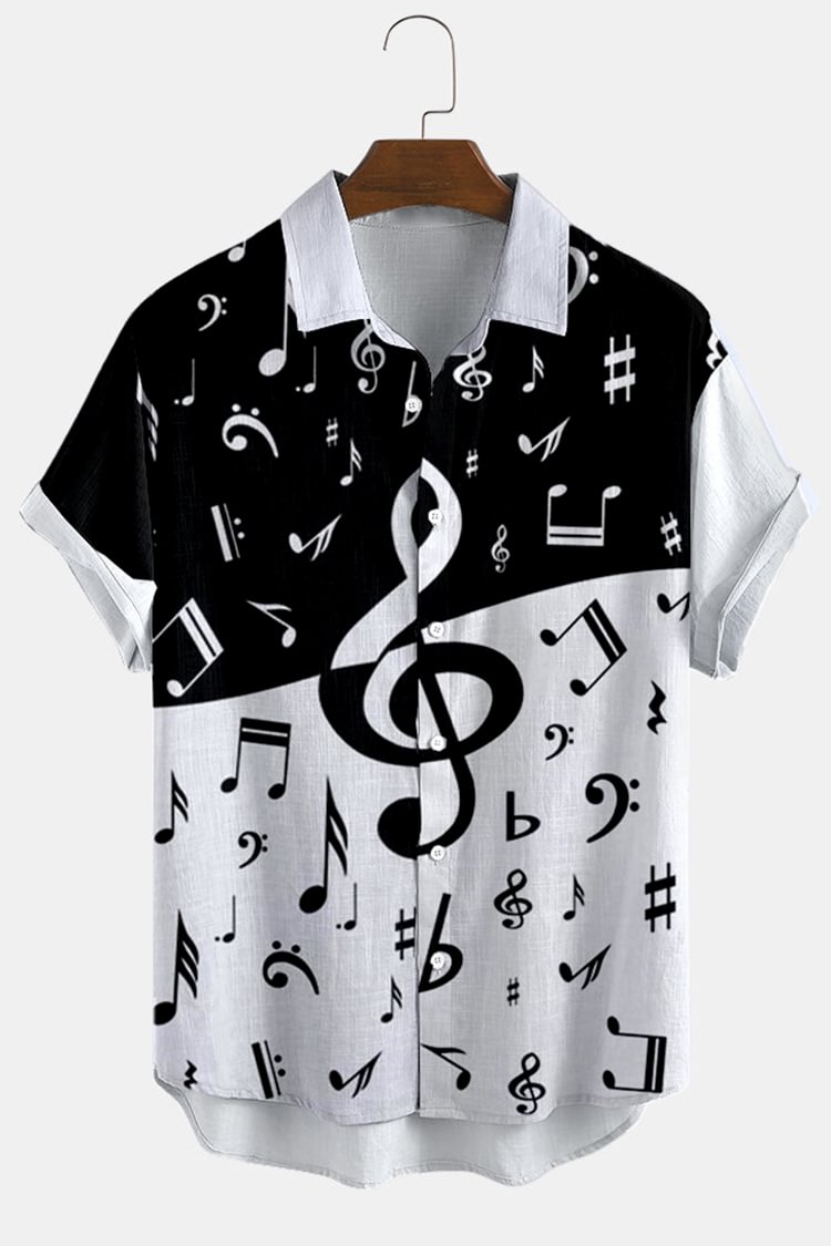 Black And White Printed Shirt