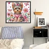 Diamond Painting-DIY Crystal Rhinestone Flower Yorkie