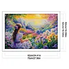 Girl in Monet Style-11CT Stamped Cross Stitch 70*50cm (Big Size)
