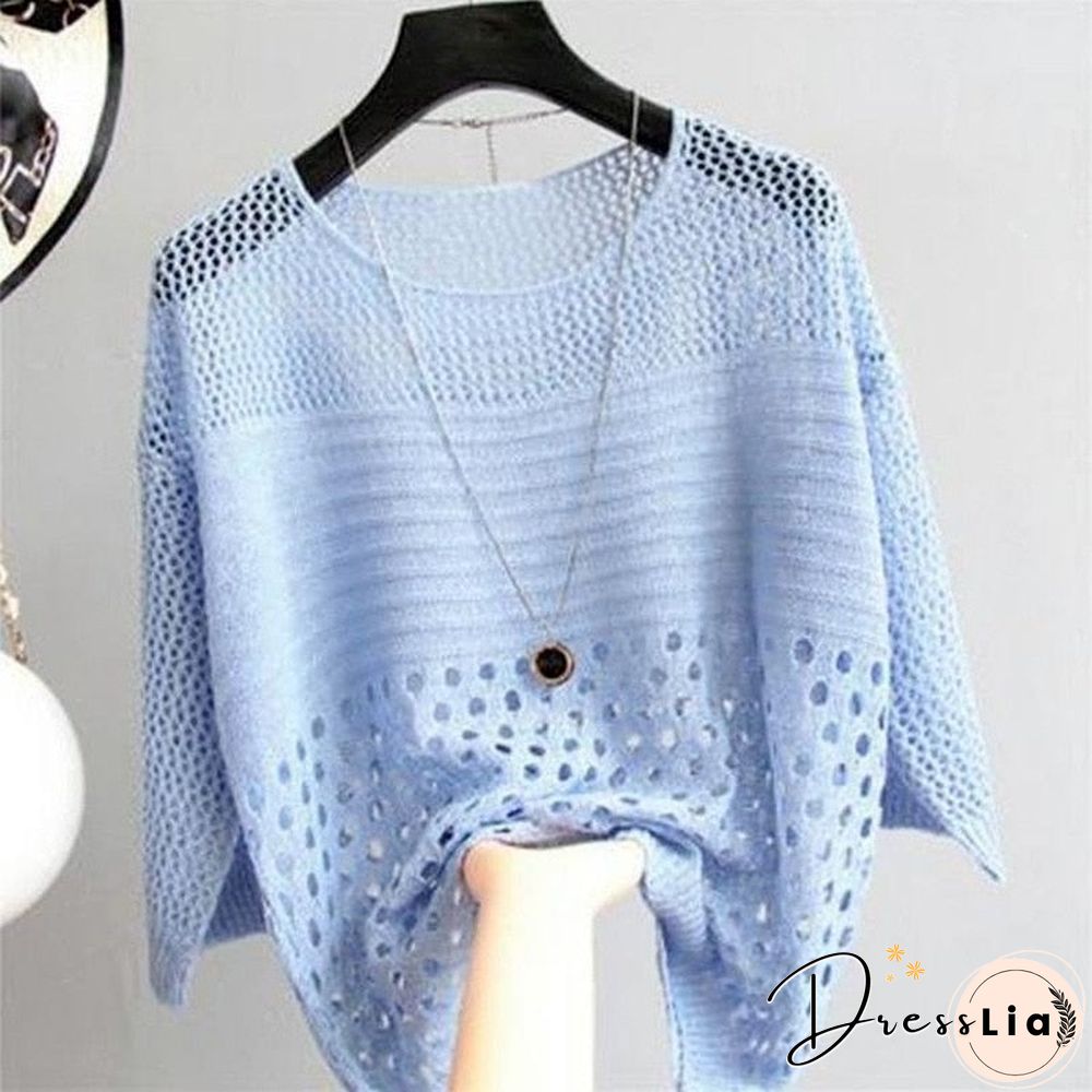 Spring And Summer New Ice Silk Knitted Vest Top White Shirt Hollow Out Thin Bottoming Sling Streetwear Womens Clothing 13686