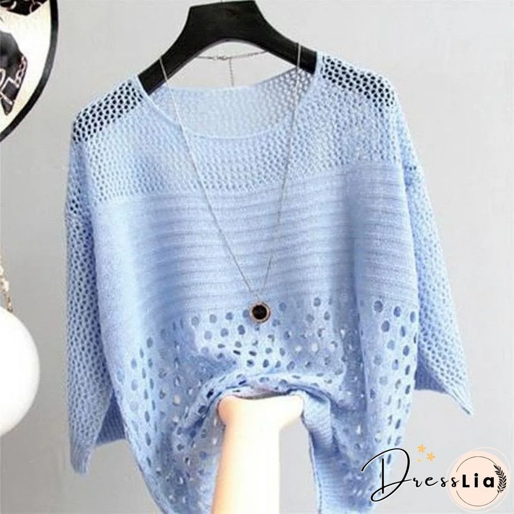 Spring And Summer New Ice Silk Knitted Vest Top White Shirt Hollow Out Thin Bottoming Sling Streetwear Womens Clothing 13686