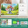 2027-2028 Two-Year Diamond Painting Calendar Kit, 13 Exquisite Multicolor Butterfly And Floral Illustrations, Large Size Desk Calendar, Mosaic Art Coil-Bound Desktop Planner