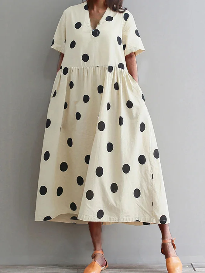 Women's Polka Dot Casual Dress