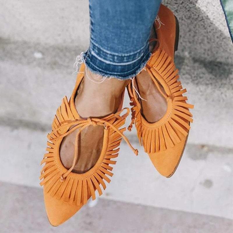 Women's Elegant Fashion Tassel Lace-up Loafers