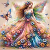 (Counted/Stamped) Butterfly Fairy-11CT Cross Stitch 50*50cm/19.69*19.69in