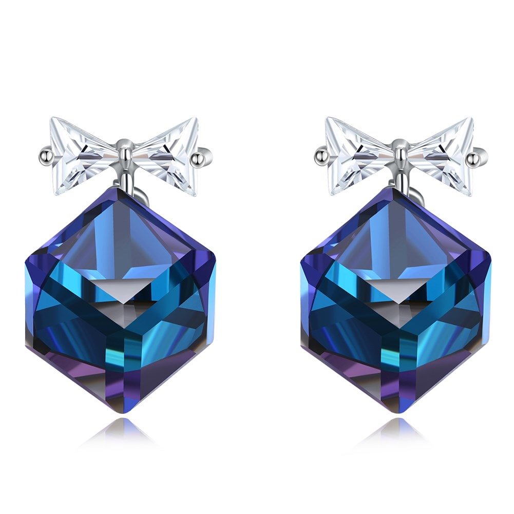Sugar Cube Crystal Cool Earrings