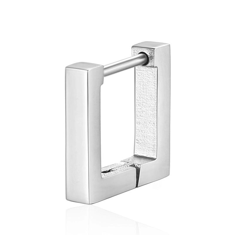 1 Piece Hip-Hop Rock Minimalist Star Heart Shape Metal Button 304 Stainless Steel Copper Gold Plated Hoop Earrings