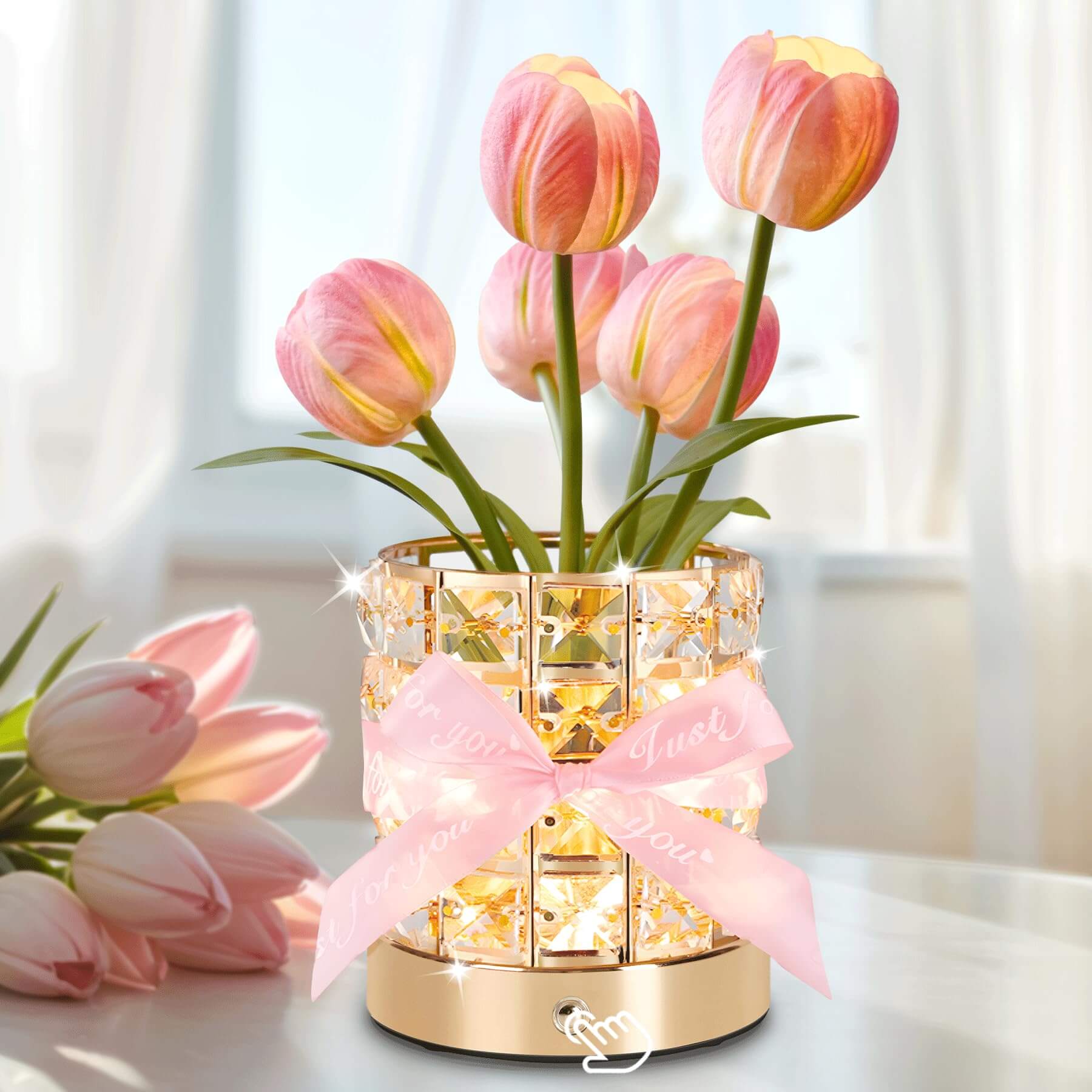 Valentine's Day Romance Tulip Rechargeable Touch Lamp