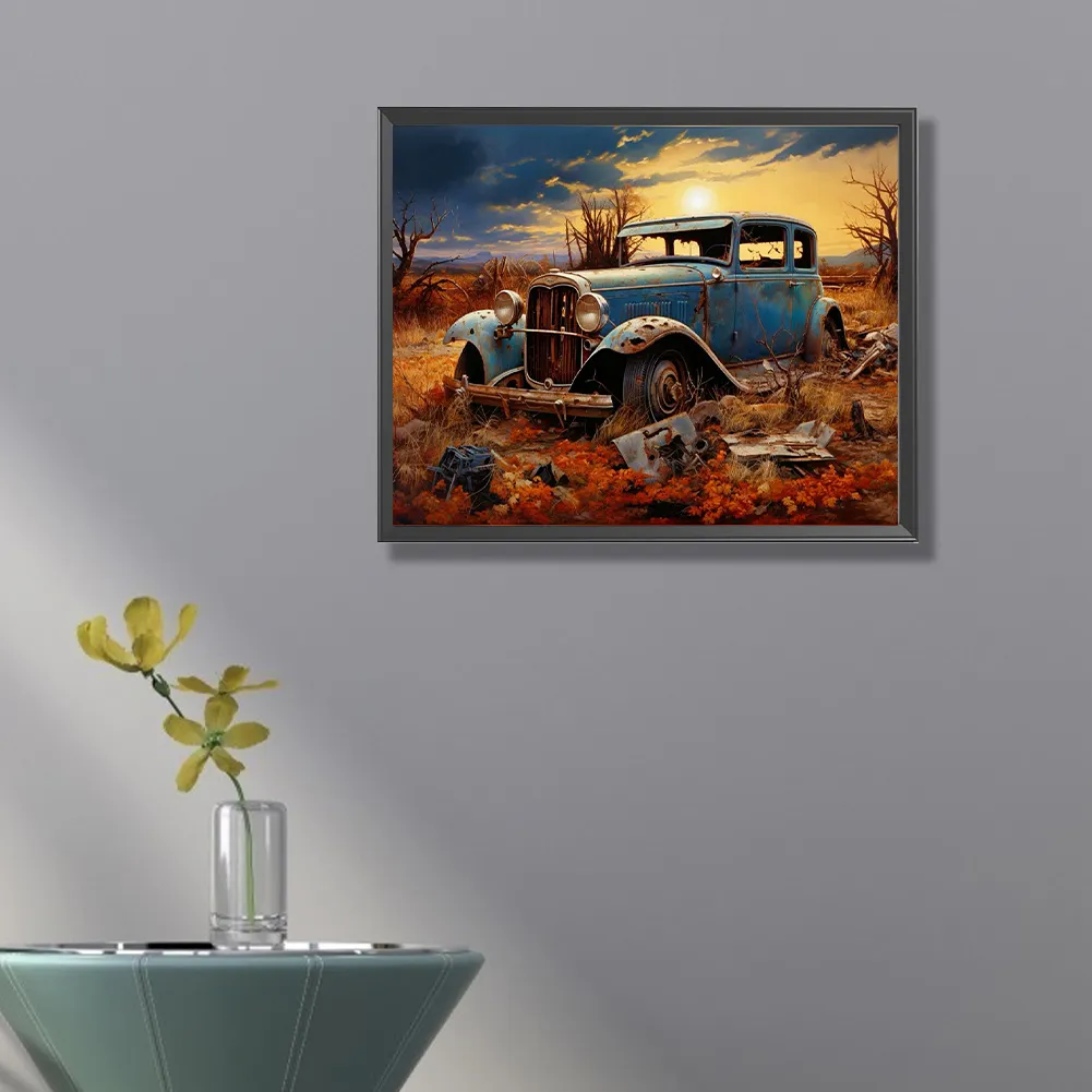 Diamond Painting - Full Round Drill - Scrap Car(Canvas|50*40cm)