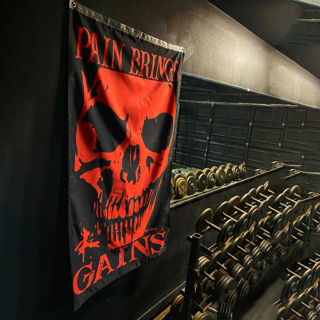Livereid Pain Brings Gains Print Hanging Flag Home Decor - Livereid