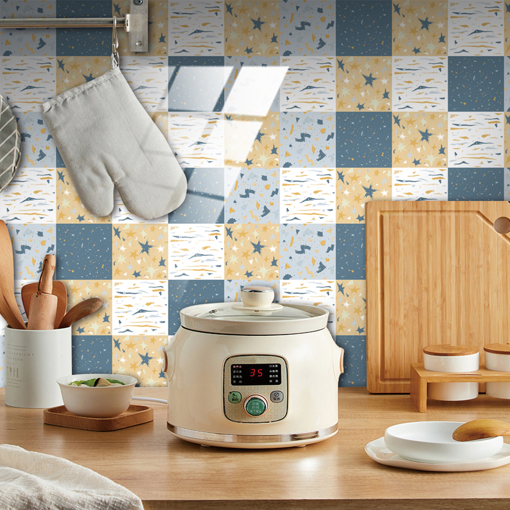 

10pcs Retro Ceramic Tile Stickers Set Decorative Wall Decals for Kitchen, Ts261, 501 Original