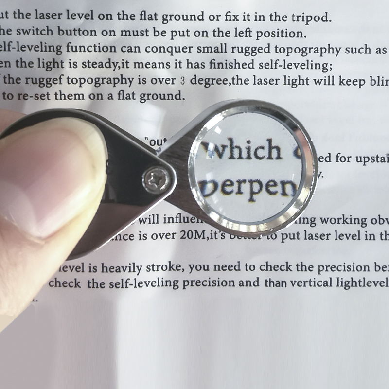 Likron Watches Foldable Triplet Jewelers Loupe Magnifier 10X20X30X Pocket Magnifying Glass for Jewelry
